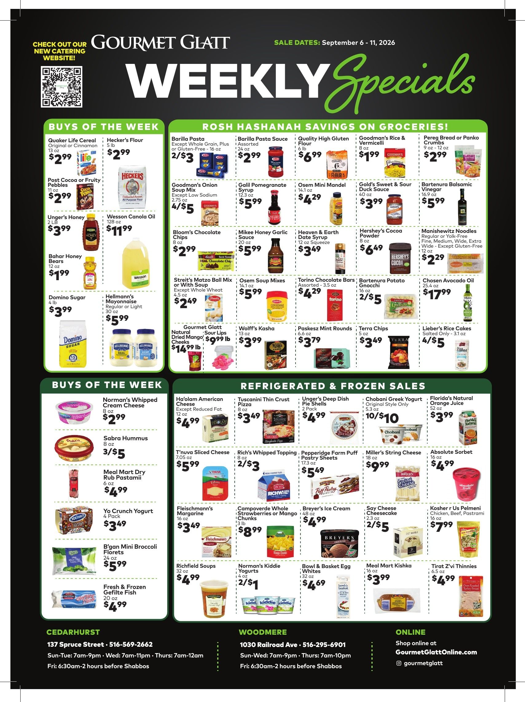 Gourmet Glatt (New York) Weekly Ad September 5 - 11, 2026
