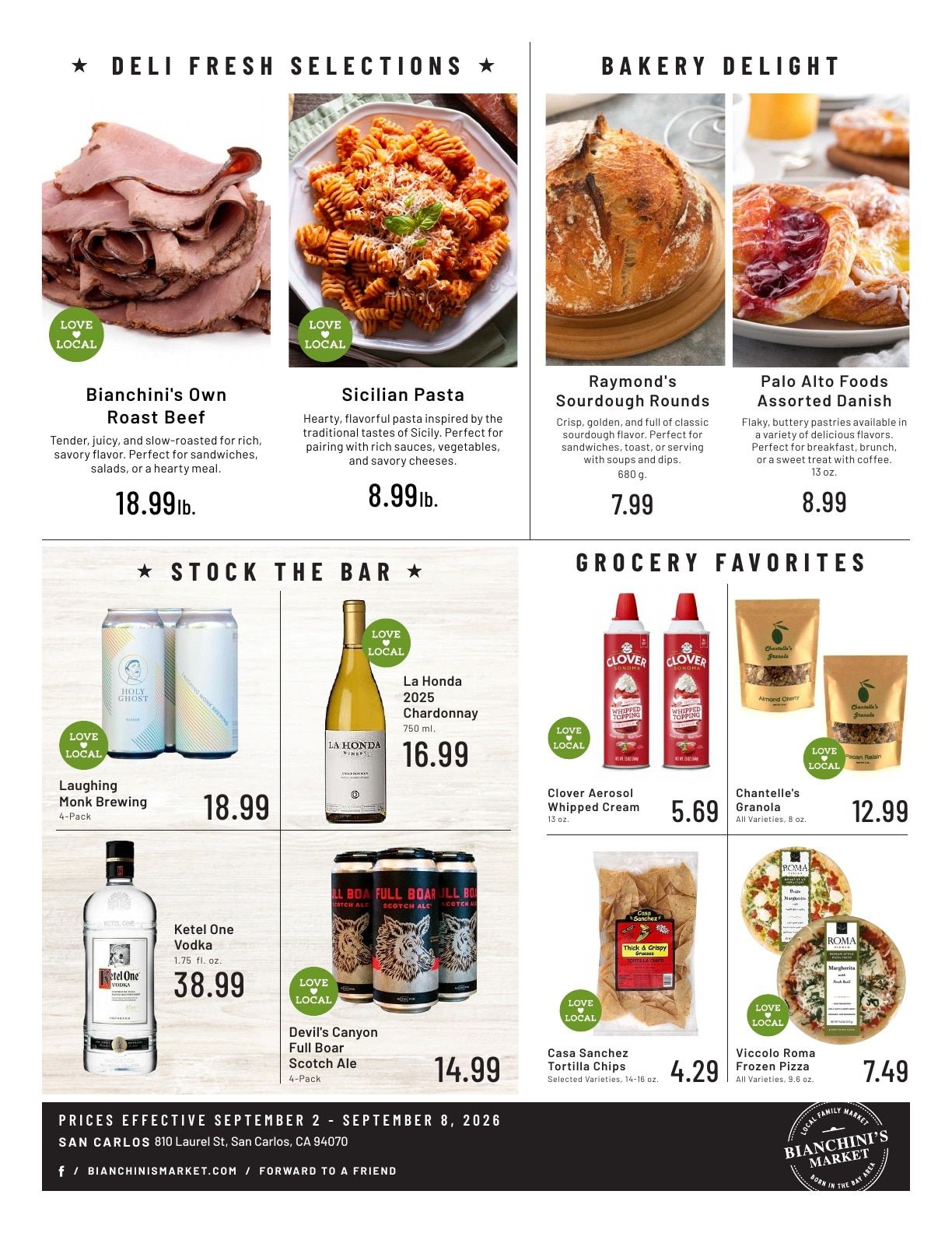 Bianchini's Market Weekly Ad September 2 - 8, 2026