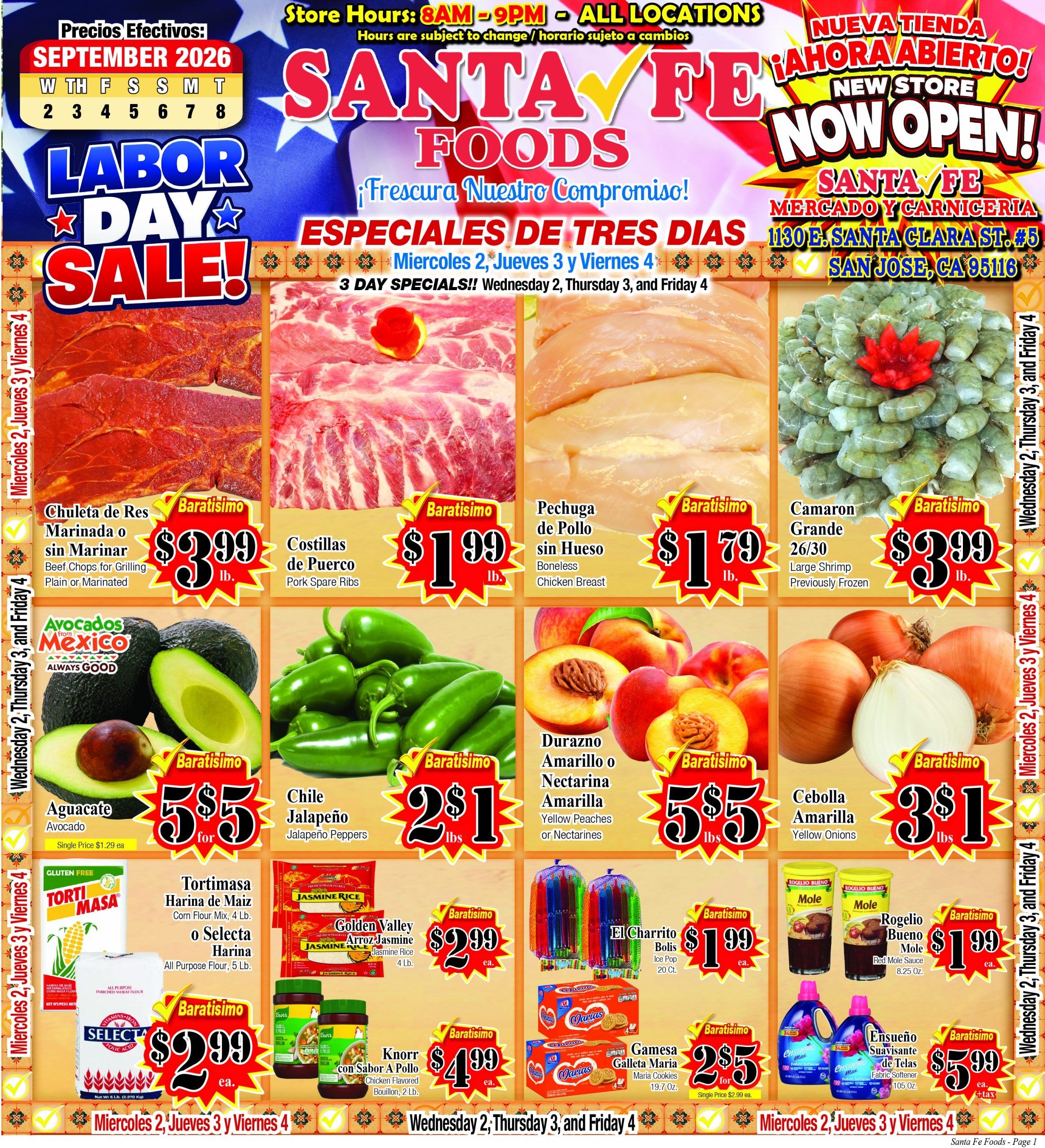 Santa Fe Foods Weekly Ad September 2 - 8, 2026