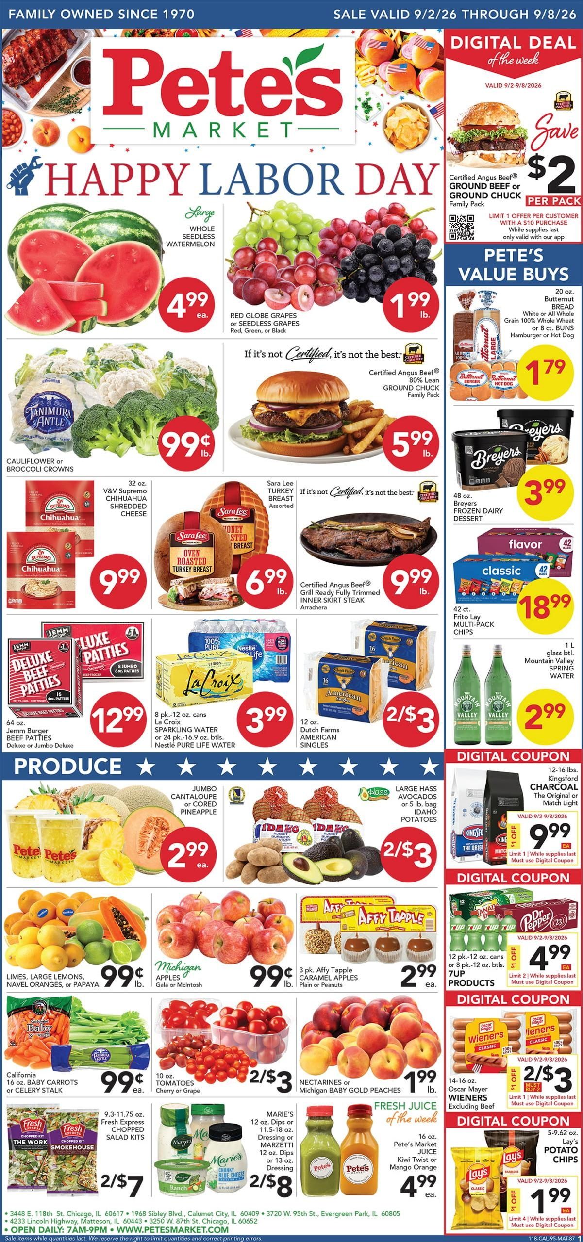 Pete's Fresh Market Weekly Ad September 2 - 8, 2026