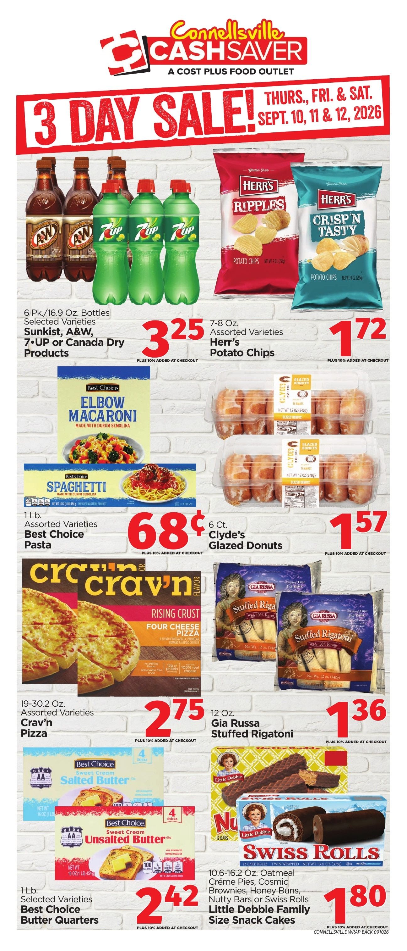 Cash Saver Connellsville Weekly Ad September 10 - 16, 2026