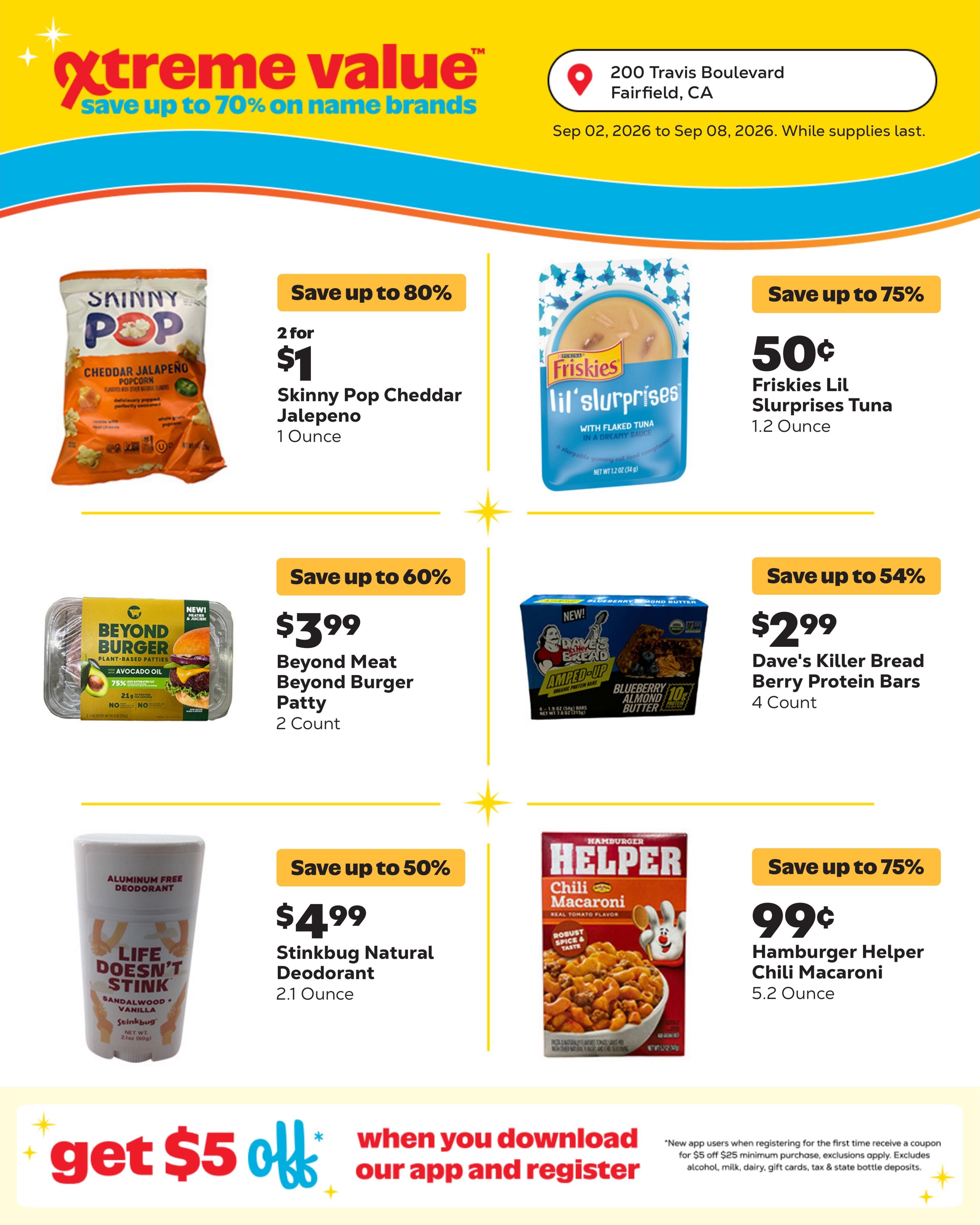 Grocery Outlet (Fairfield Area, CA) Weekly Ad September 2 - 8, 2026