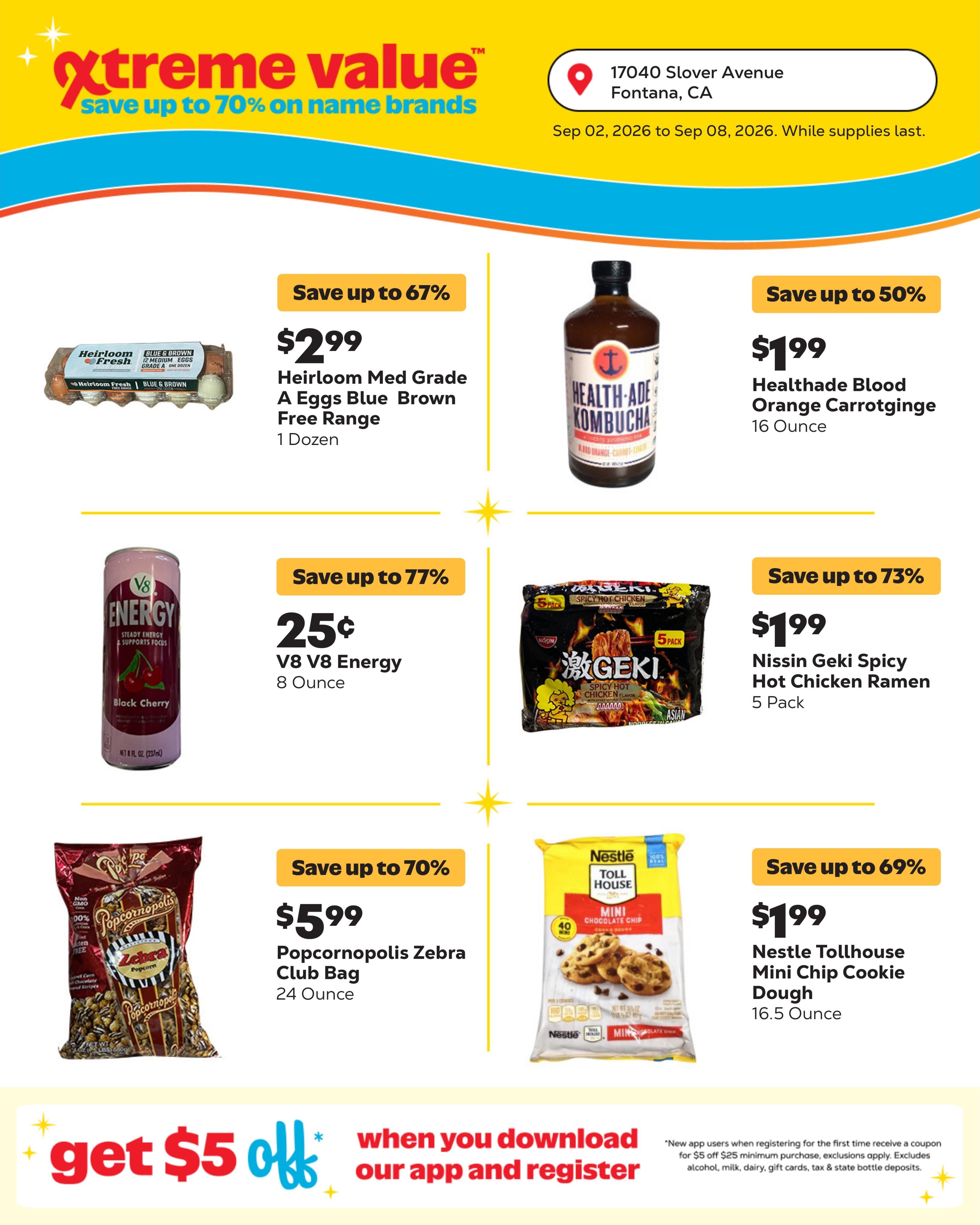 Grocery Outlet (Fontana Area, CA) Weekly Ad September 2 - 8, 2026