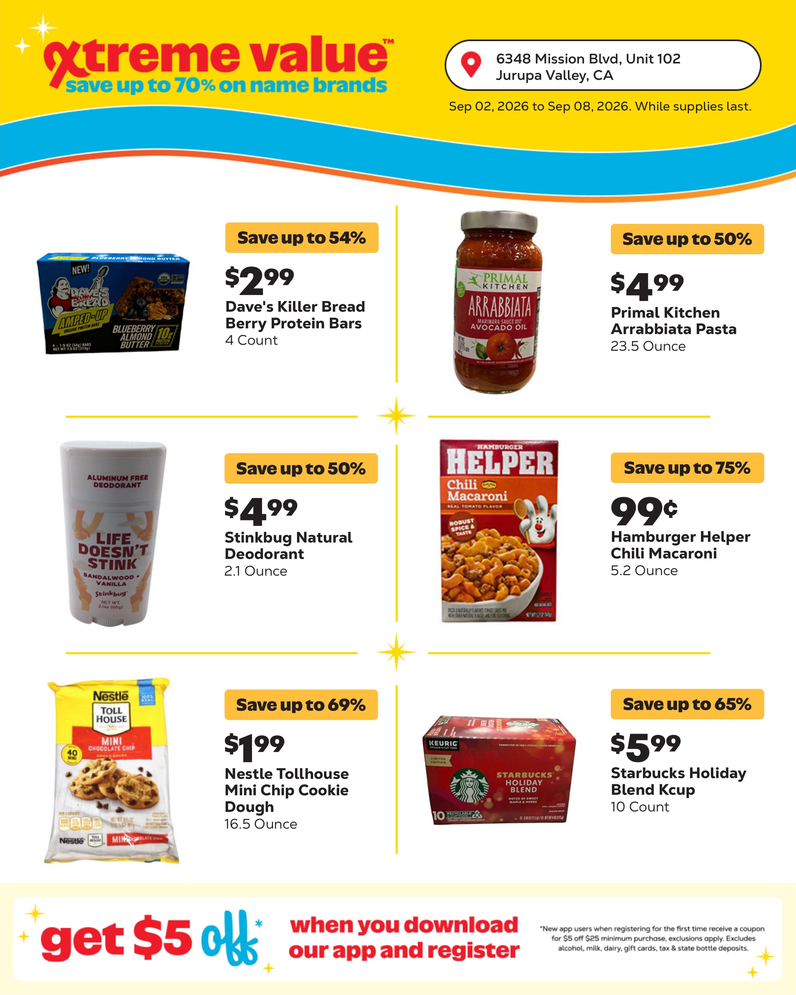 Grocery Outlet (Jurupa Valley Area, CA) Weekly Ad September 2 - 8, 2026