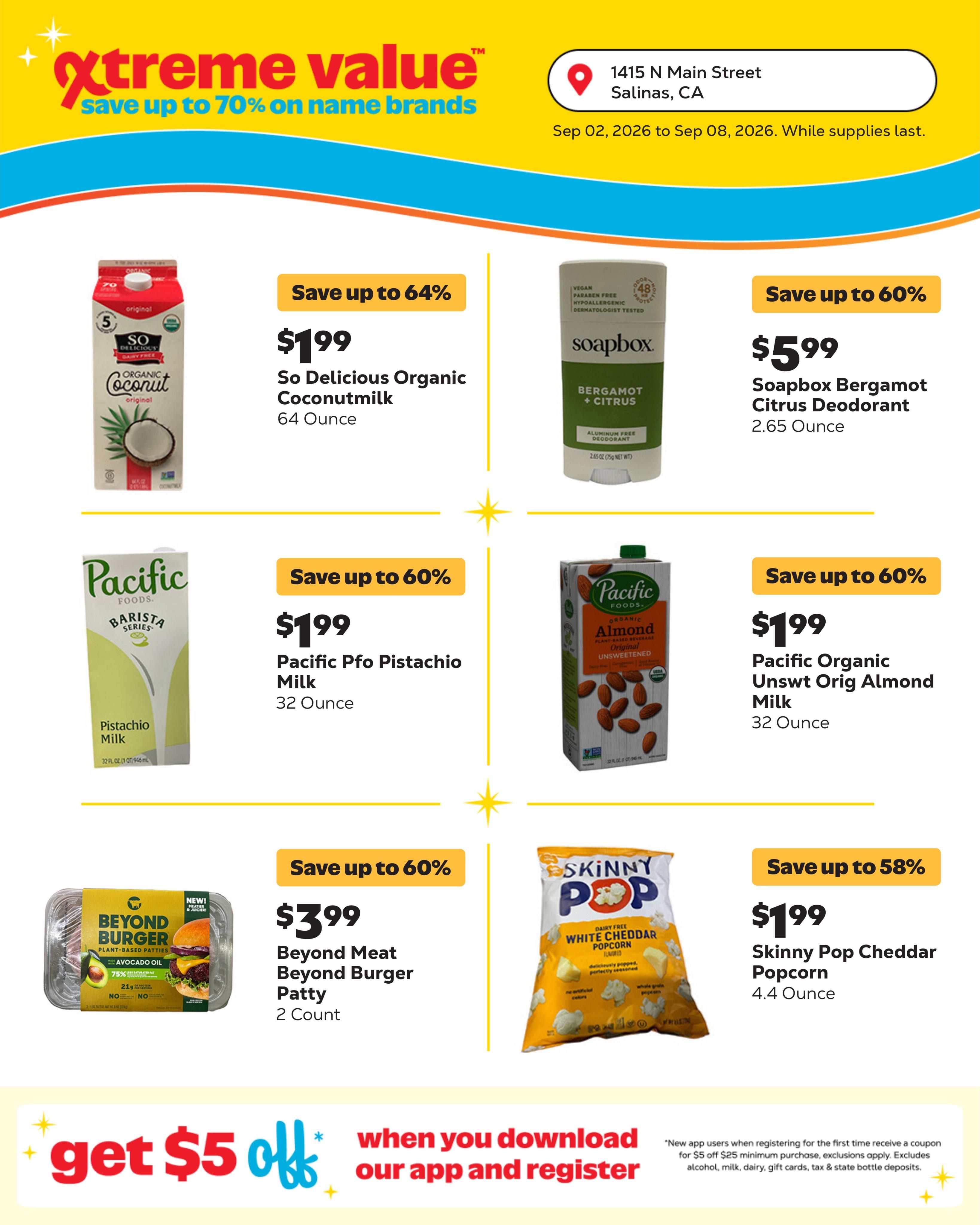 Grocery Outlet (Salinas Area, CA) Weekly Ad September 2 - 8, 2026