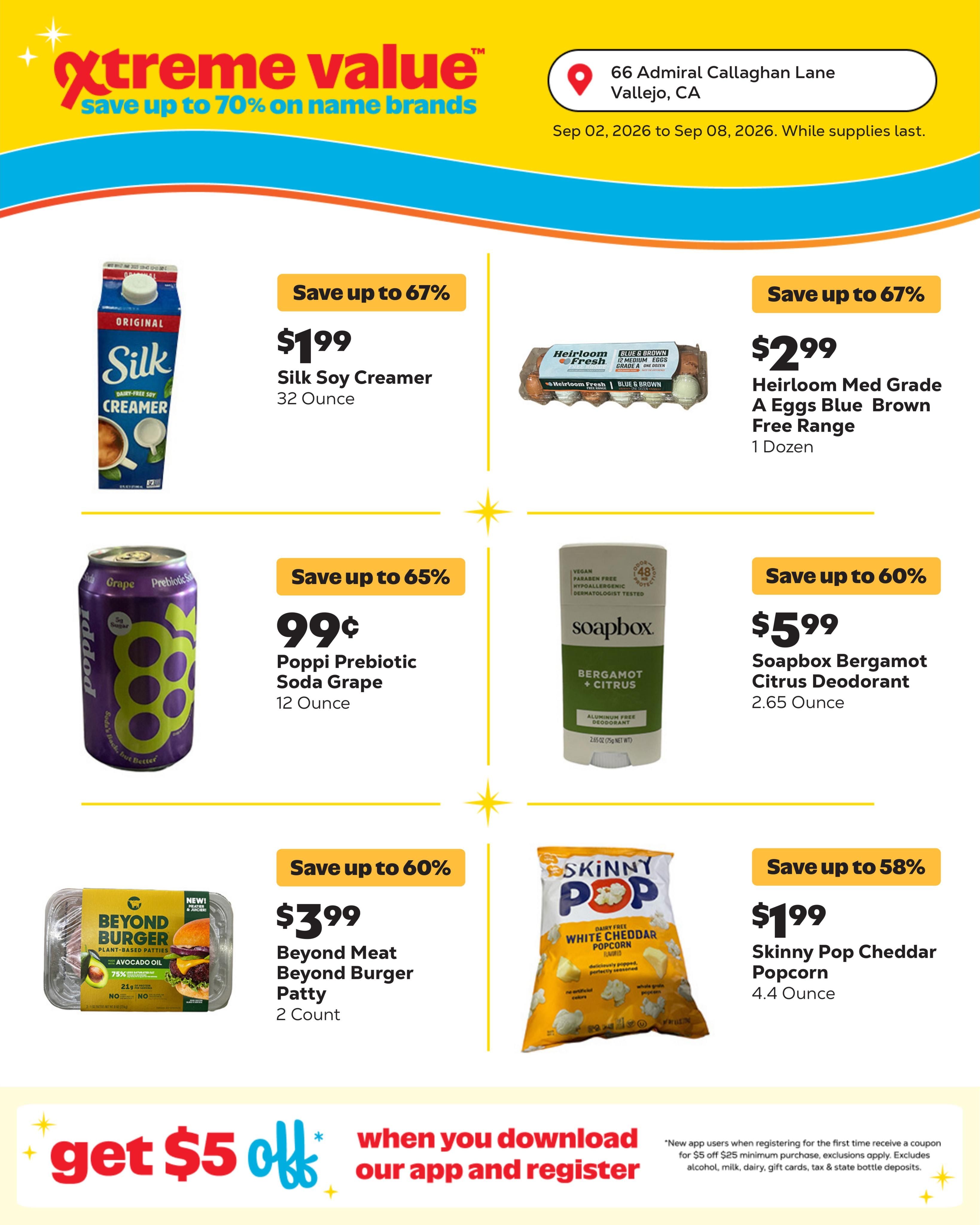 Grocery Outlet (Vallejo Area, CA) Weekly Ad September 2 - 8, 2026