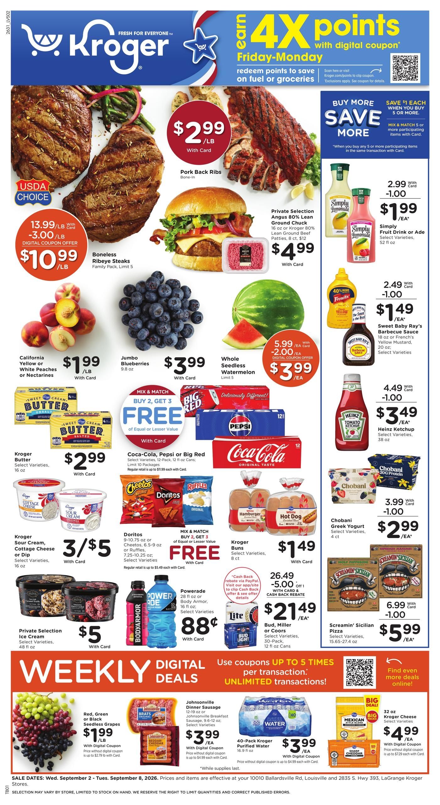Kroger (Bethlehem Area, IN) Weekly Ad September 2 - 8, 2026