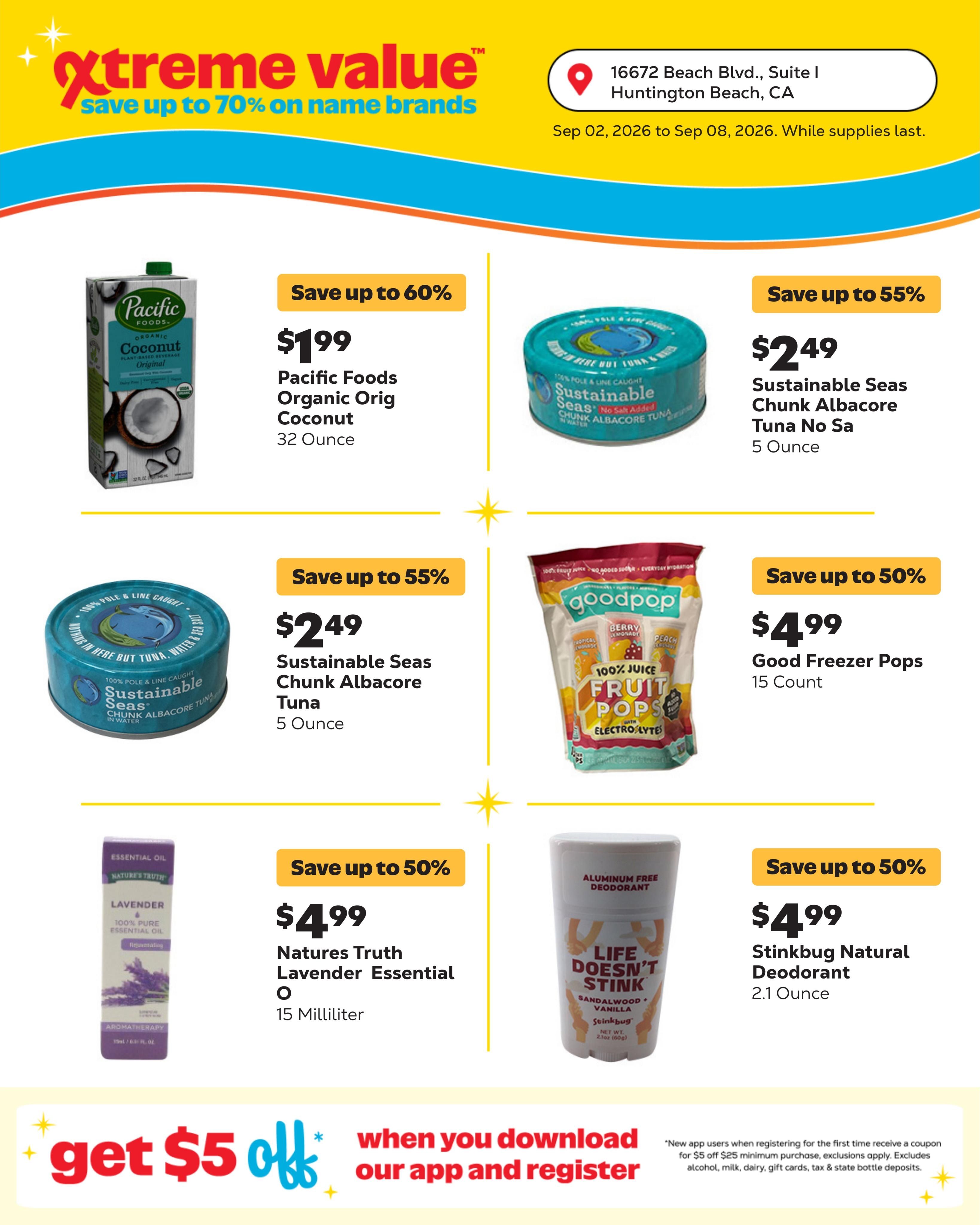 Grocery Outlet (Huntington Beach Area, CA) Weekly Ad September 2 - 8, 2026