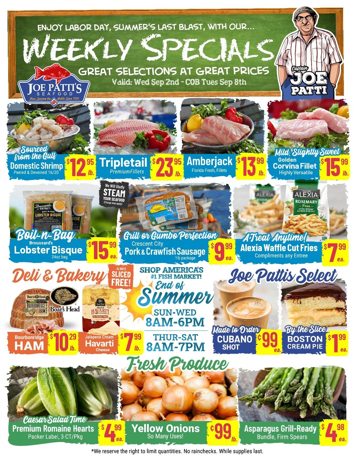 Joe Patti's Seafood Weekly Ad September 2 - 8, 2026