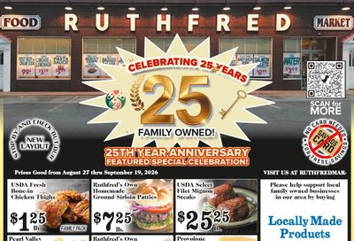 Ruthfred Market Anniversary Sale Weekly Ad August 27 - September 19, 2026