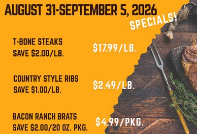 Smith Bros. Meats Weekly Ad August 31 - September 5, 2026