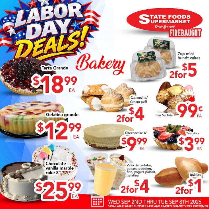 State Foods Supermarket (Firebaugh, CA) Weekly Ad September 2 - 8, 2026