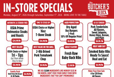 The Butcher's Block by Maxbauer Weekly Ad August 31 - September 5, 2026
