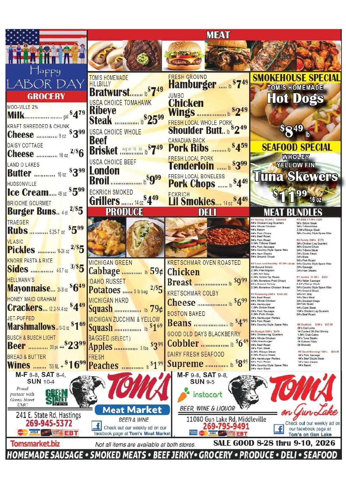 Tom's Meat Market Weekly Ad August 28 - September 10, 2026