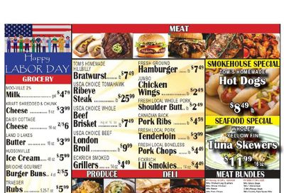 Tom's Meat Market Weekly Ad August 28 - September 10, 2026