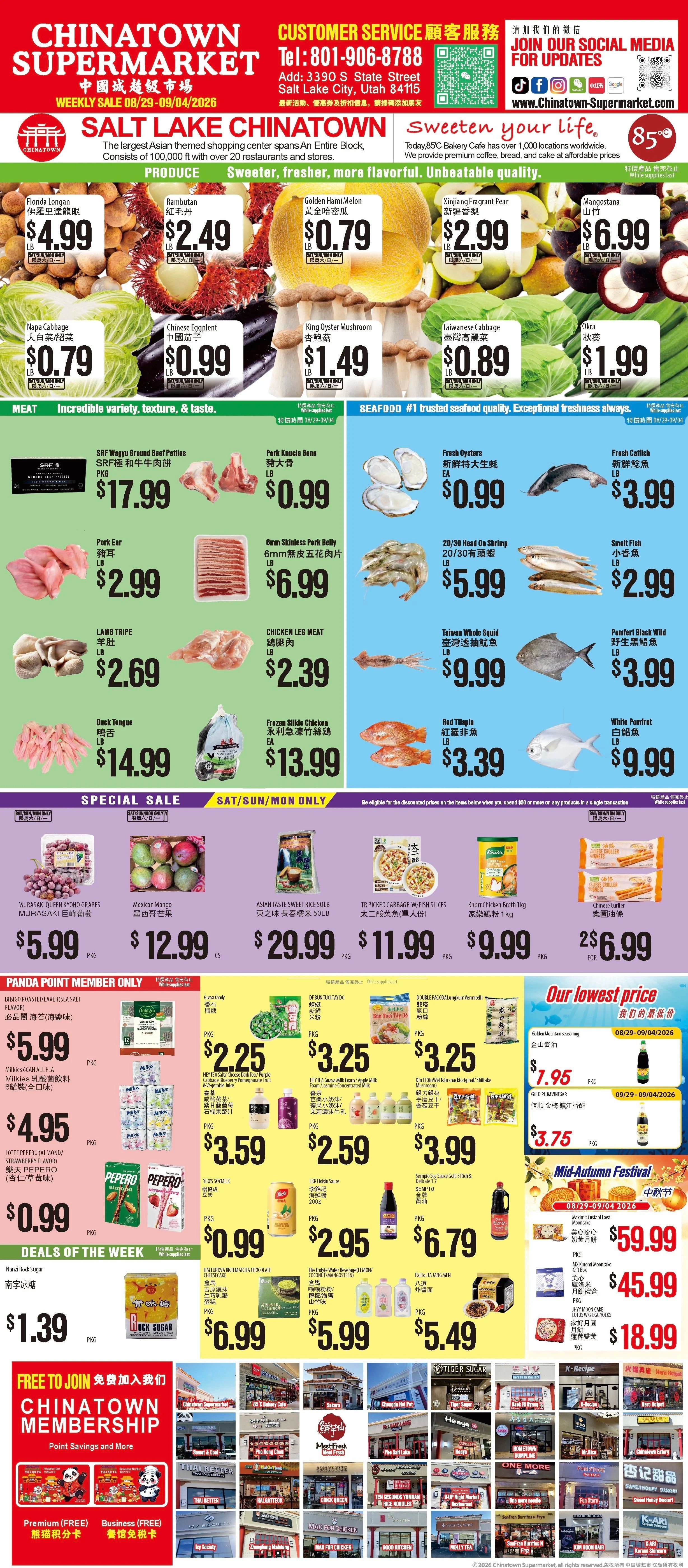 Chinatown Supermarket Weekly Ad August 29 - September 4, 2026