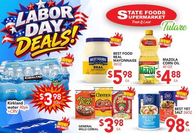 State Foods Supermarket (Tulare, CA) Weekly Ad September 2 - 8, 2026
