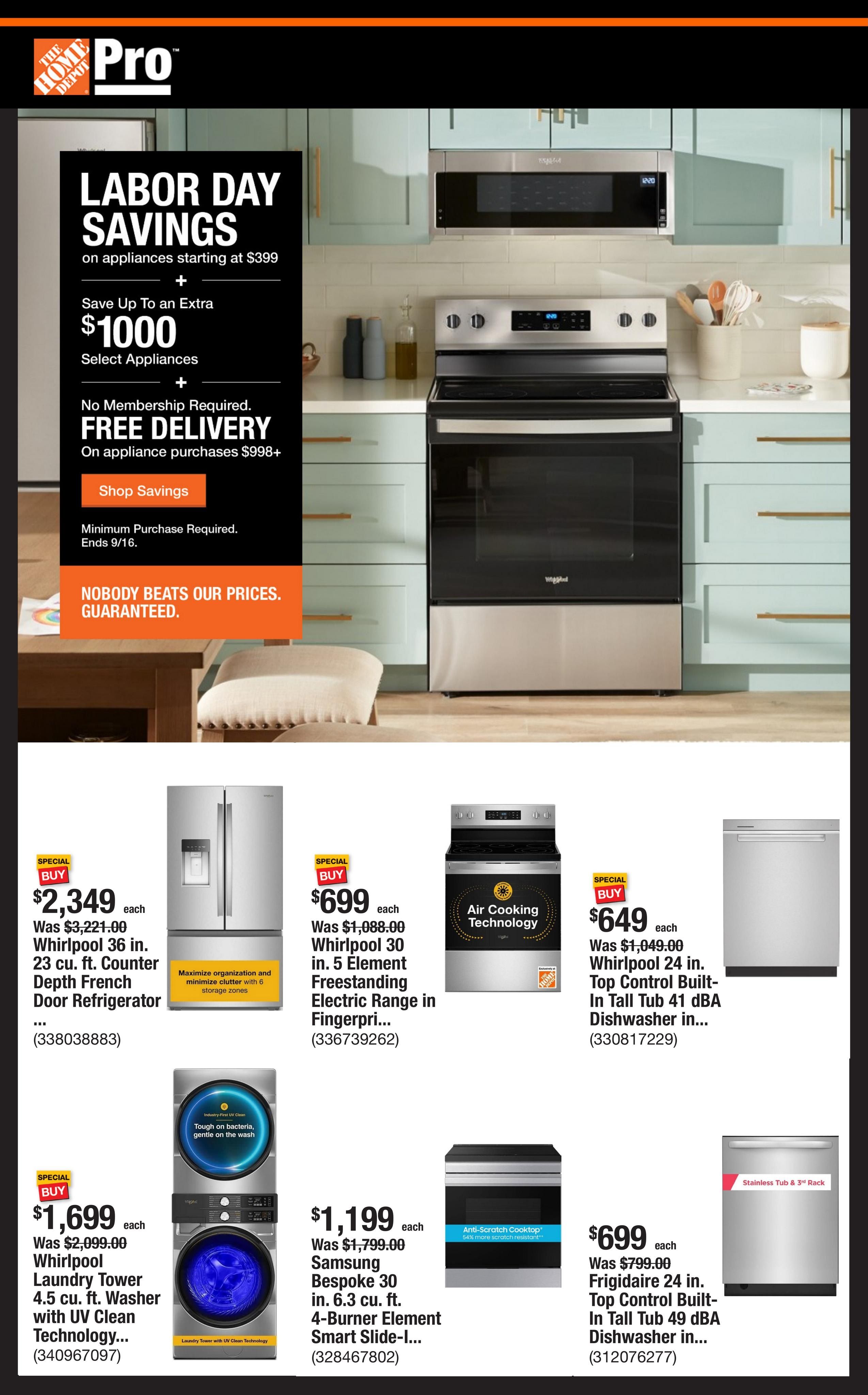 Home Depot Weekly Ad August 31 - September 7, 2026