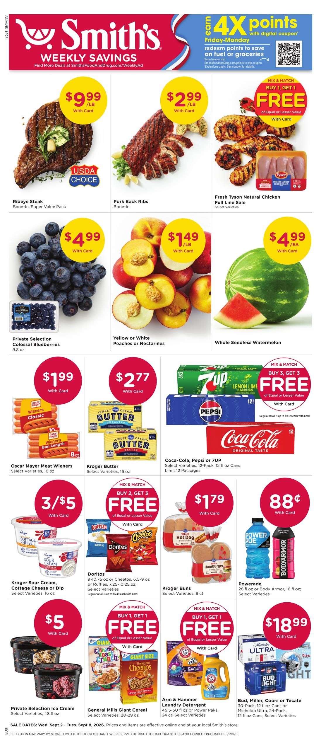 Smith's (Littlefield Area, AZ) Weekly Ad September 2 - 8, 2026