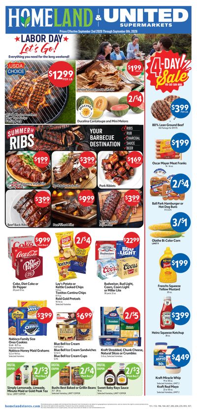 Homeland Stores (Okemah, OK) Weekly Ad September 2 - 8, 2026