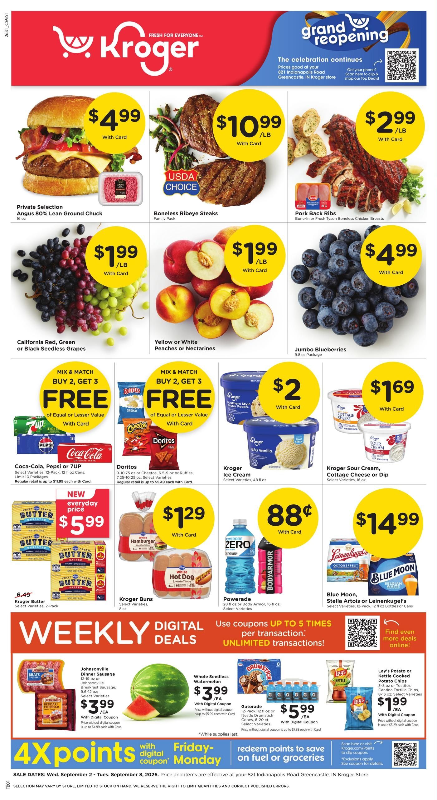 Kroger (Quincy Area, IN) Weekly Ad September 2 - 8, 2026
