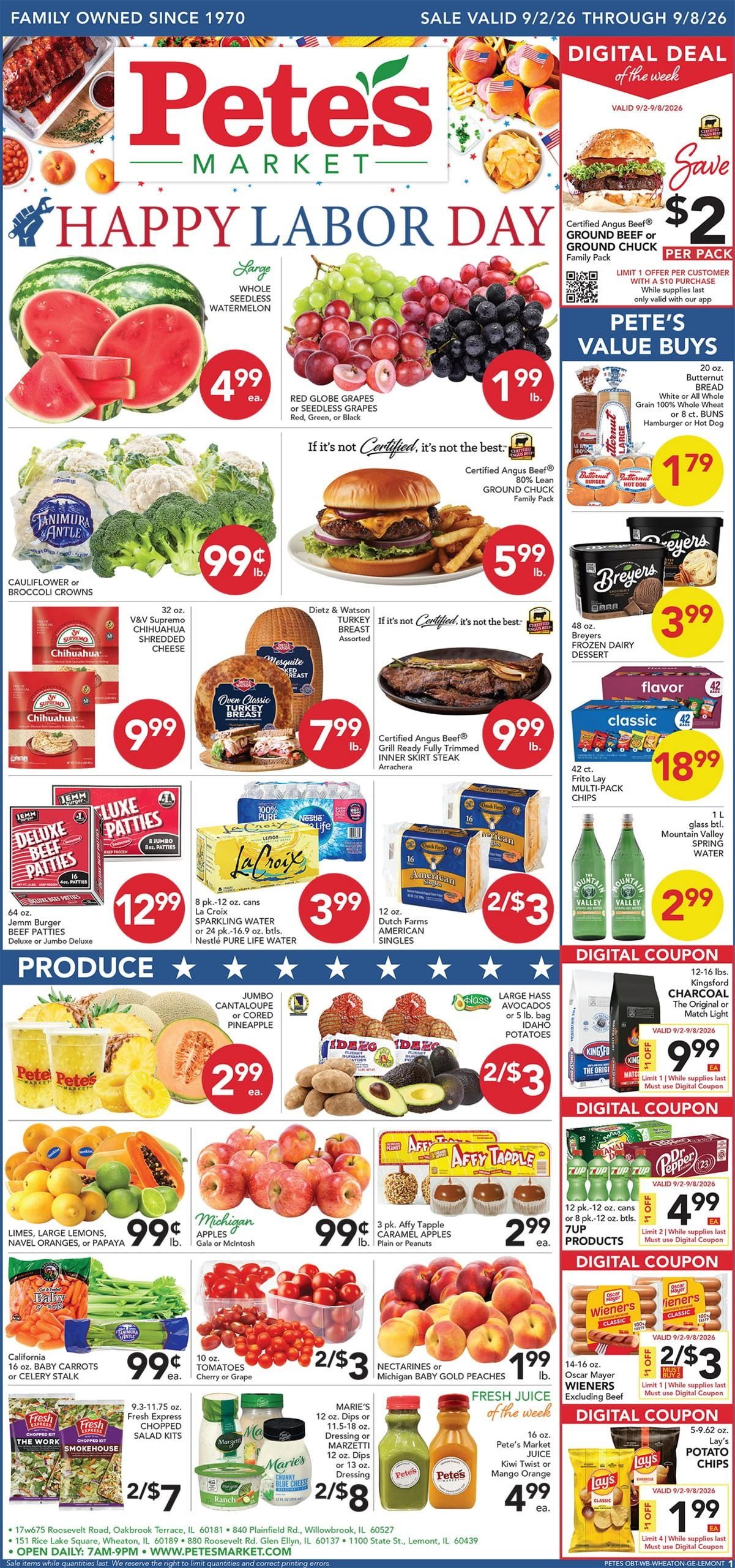 Pete's Fresh Market Weekly Ad September 2 - 8, 2026