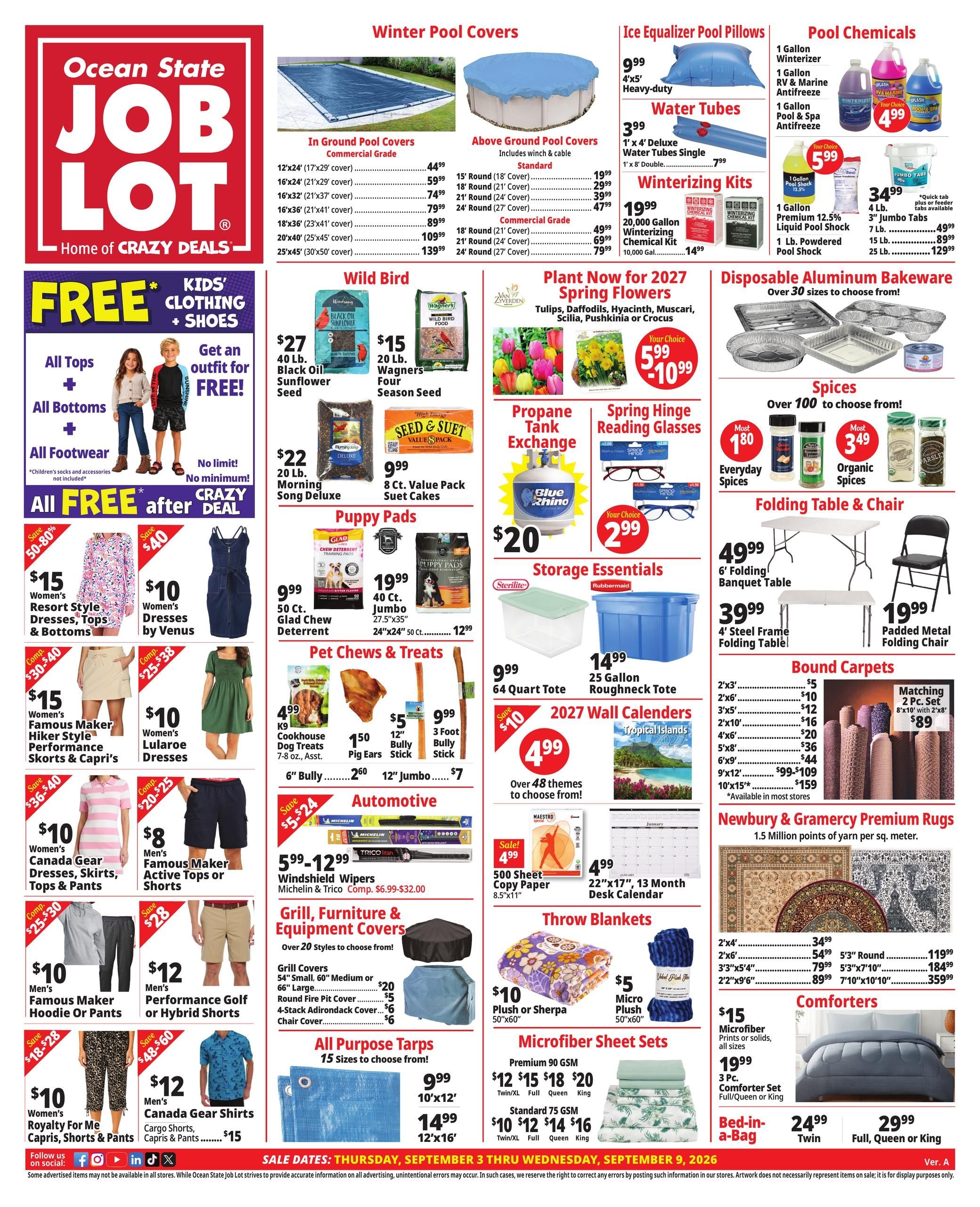 Ocean State Job Lot (Bridgeport Area, CT) Weekly Ad September 3 - 9, 2026