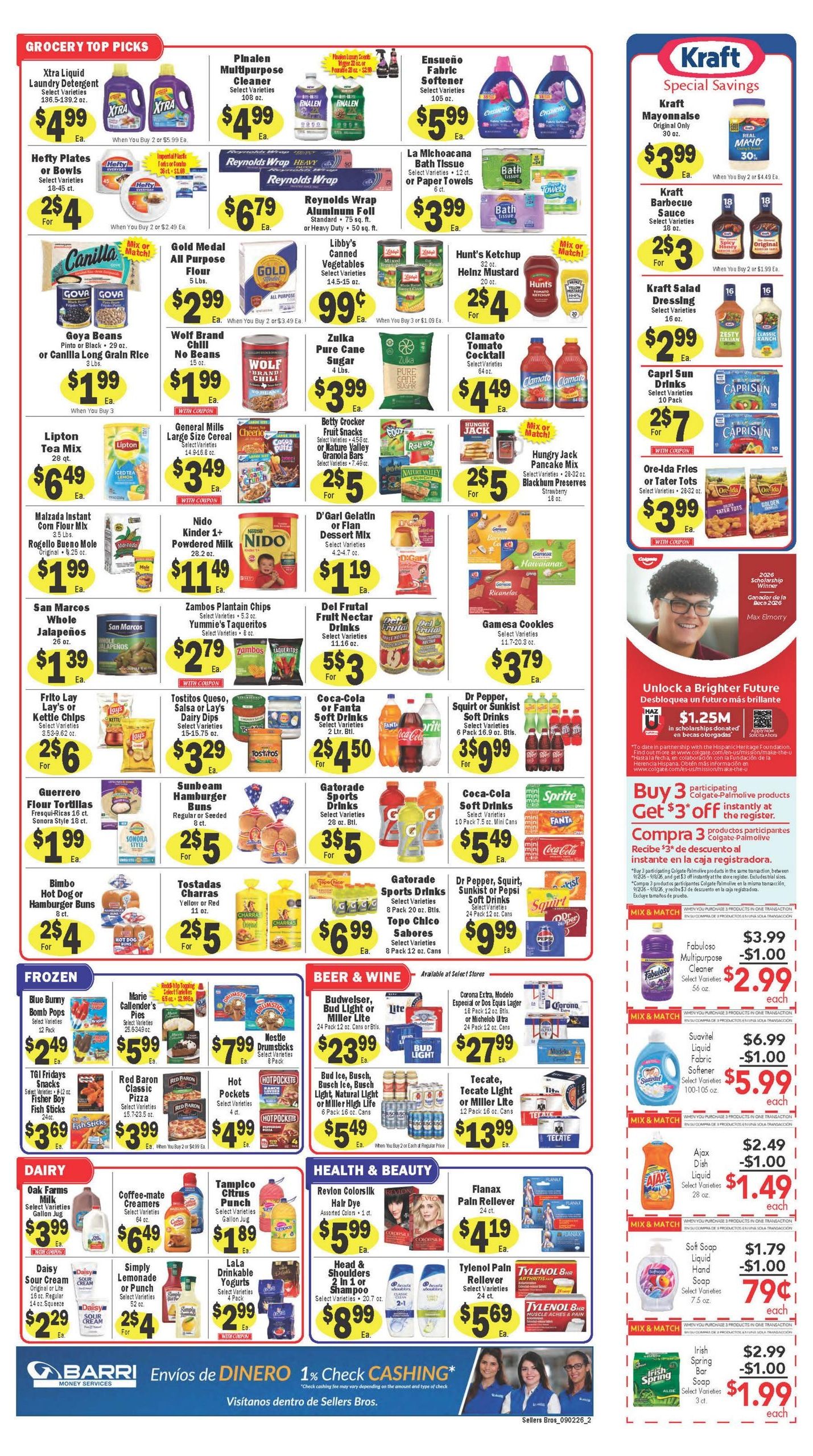 Sellers Bros. Weekly Ad September 2 - 8, 2026