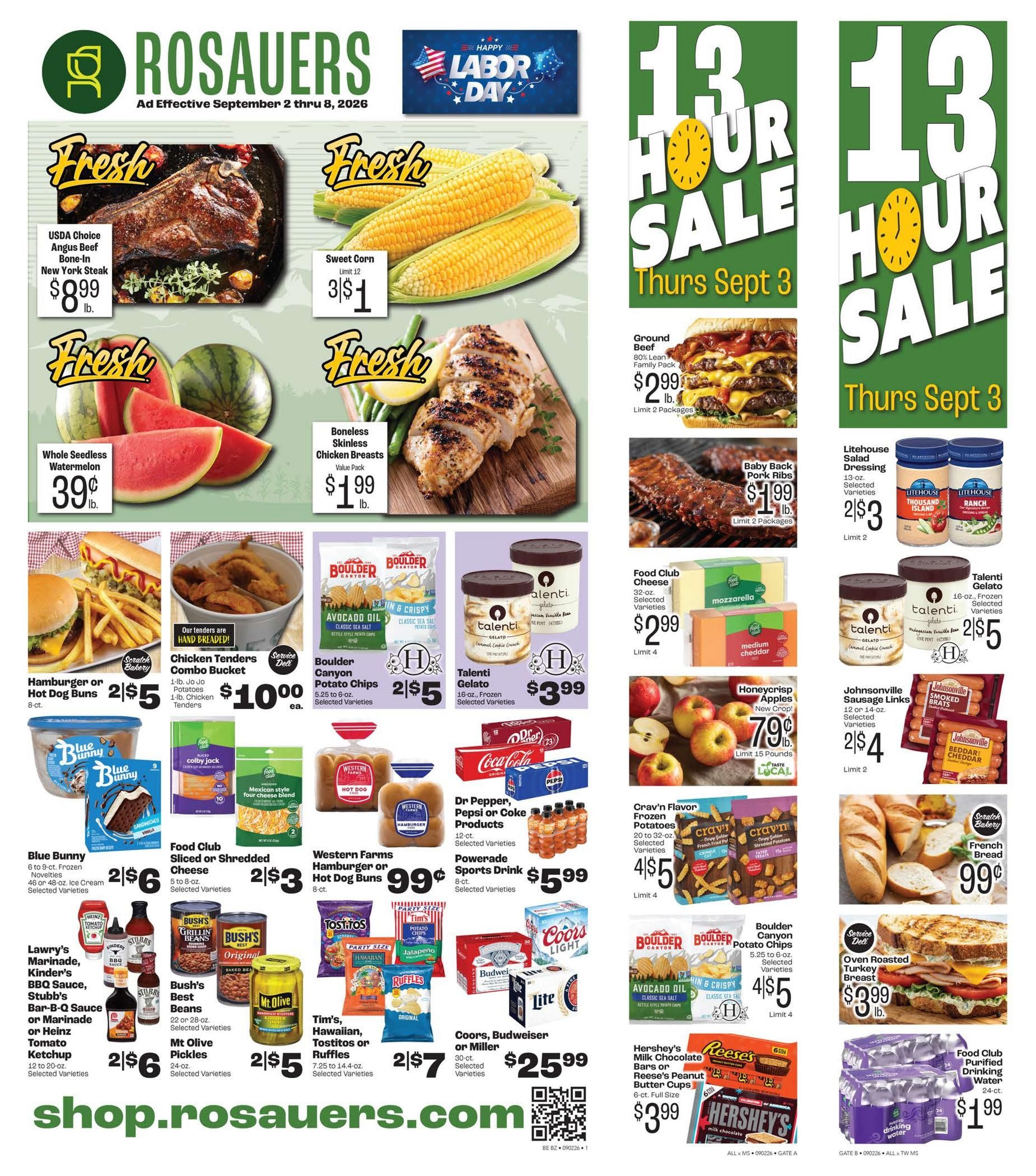 Rosauers (Bozeman Area, MT) Weekly Ad September 2 - 8, 2026