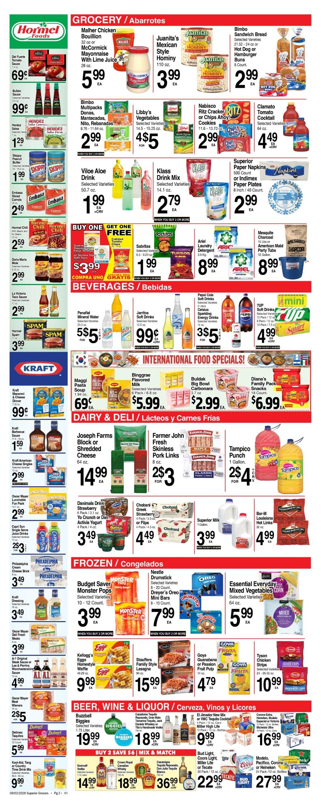 Superior Grocers (Alhambra Area, CA) Weekly Specials Weekly Ad September 2 - 8, 2026