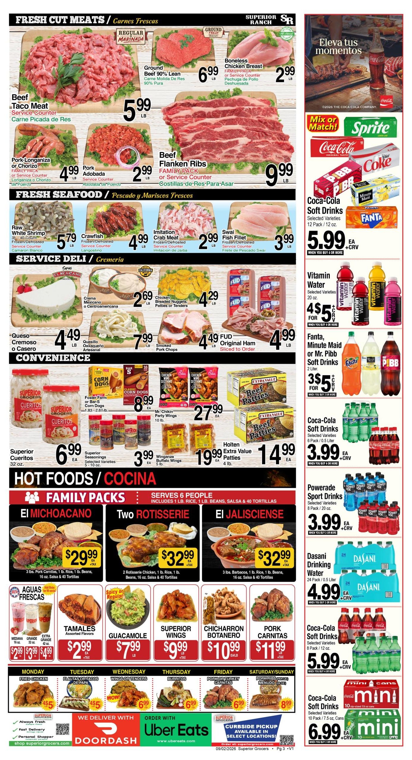 Superior Grocers (Alhambra Area, CA) Weekly Specials Weekly Ad September 2 - 8, 2026