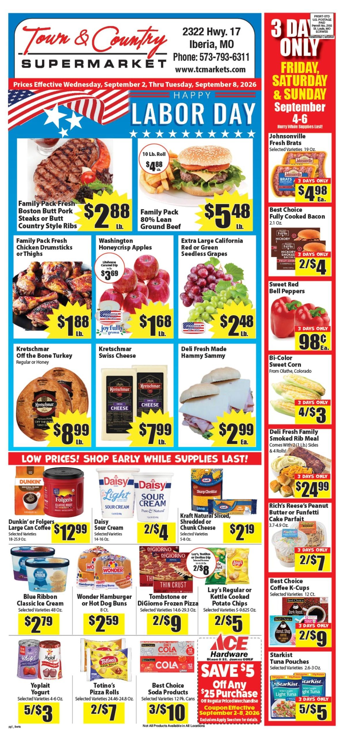 Town & Country Supermarket (Eldon Area, MO) Weekly Ad September 2 - 8, 2026