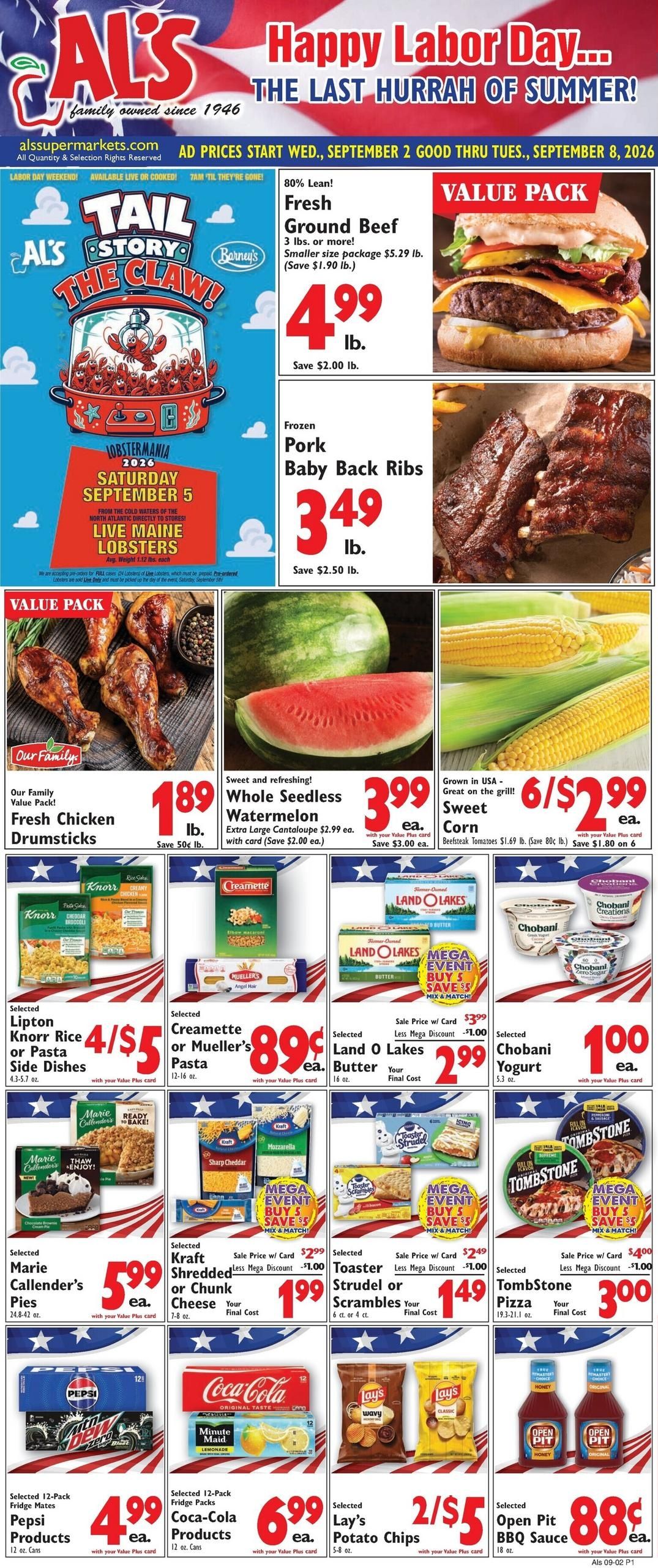 Al's Supermarket Weekly Ad September 2 - 8, 2026