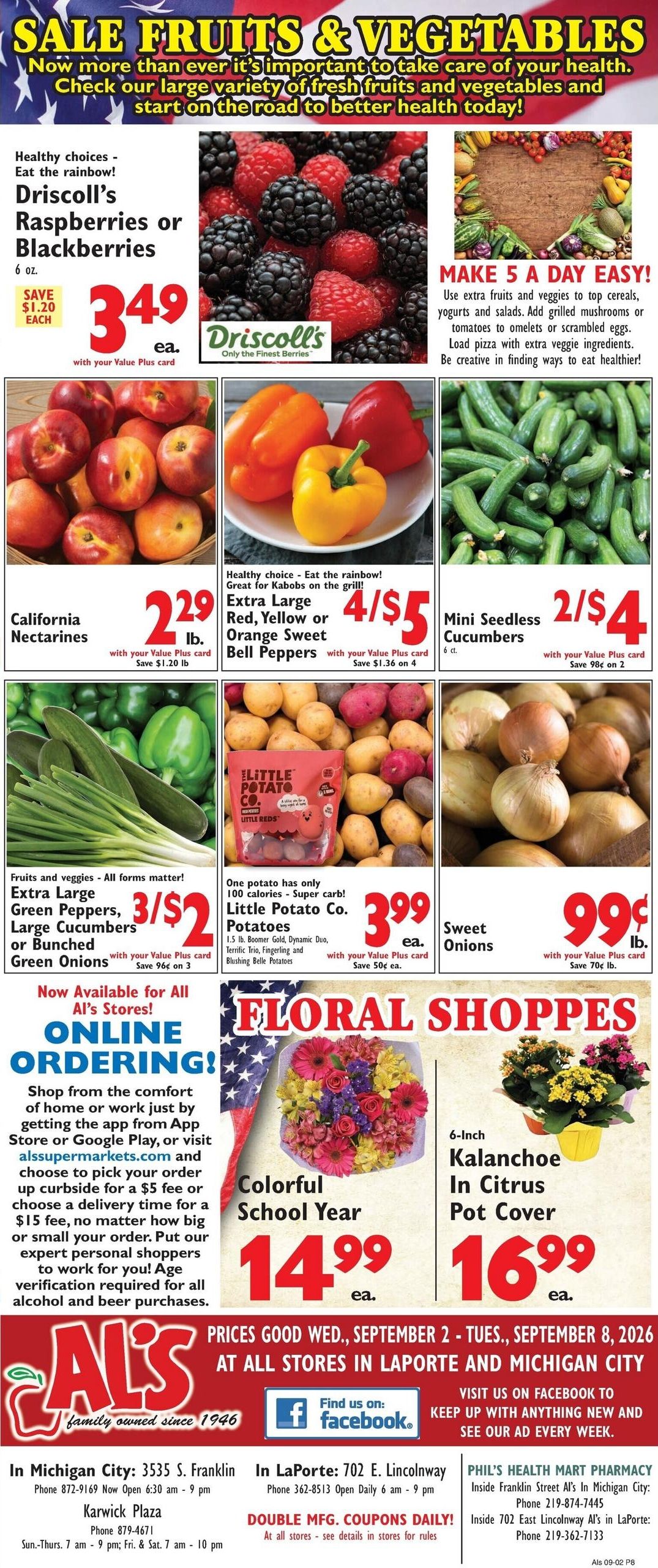 Al's Supermarket Weekly Ad September 2 - 8, 2026
