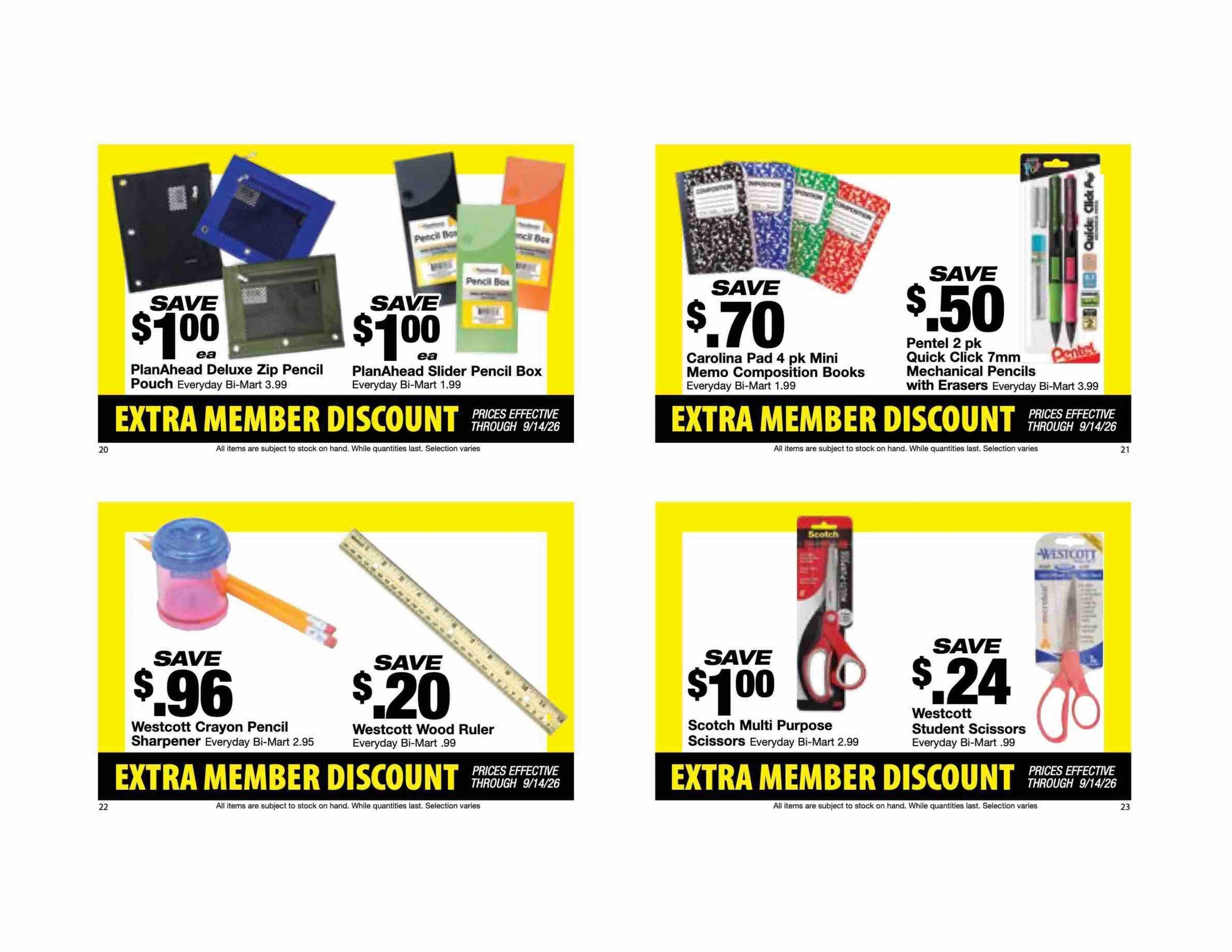 Bi-Mart (ID, OR, WA) Weekly Ad August 25 - September 14, 2026