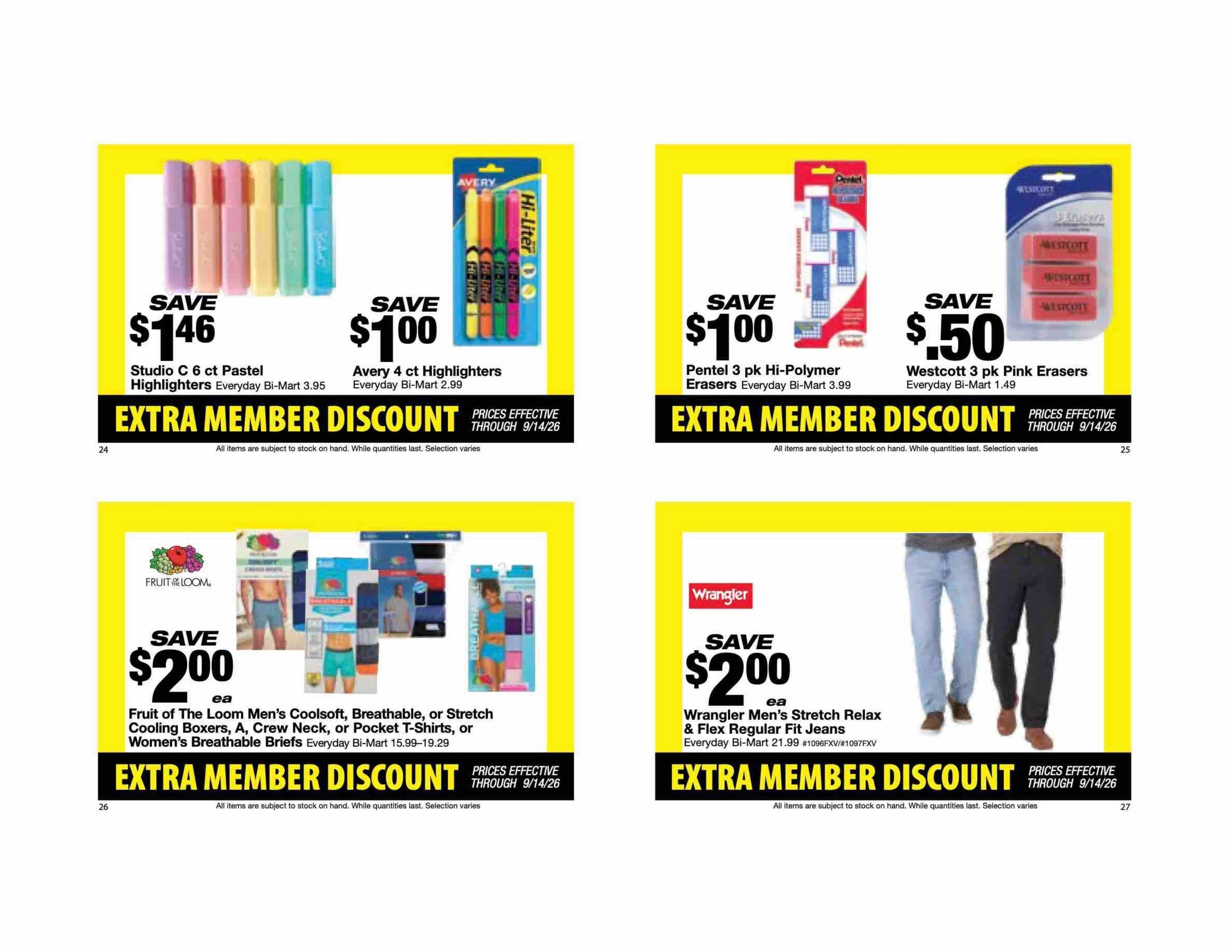 Bi-Mart (ID, OR, WA) Weekly Ad August 25 - September 14, 2026