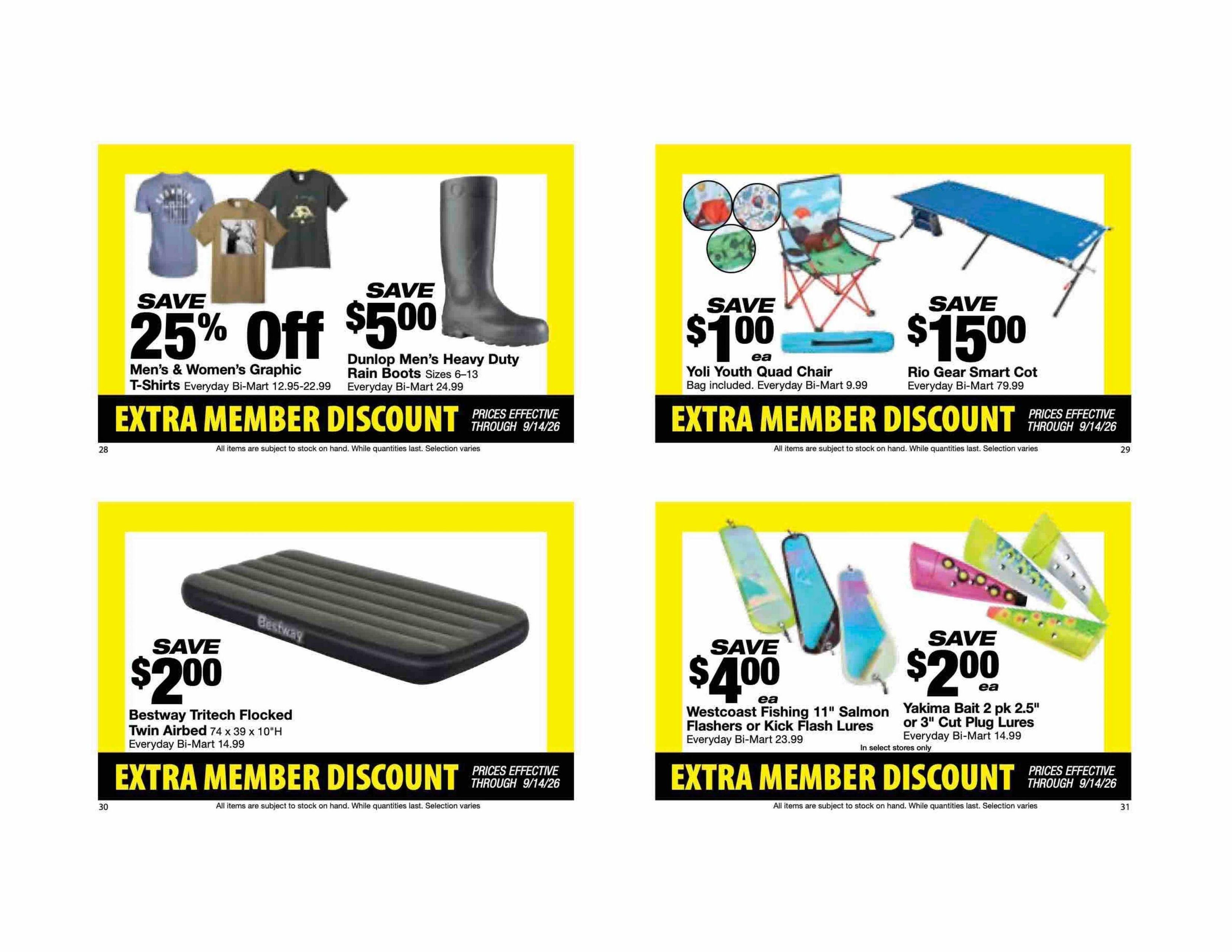 Bi-Mart (ID, OR, WA) Weekly Ad August 25 - September 14, 2026