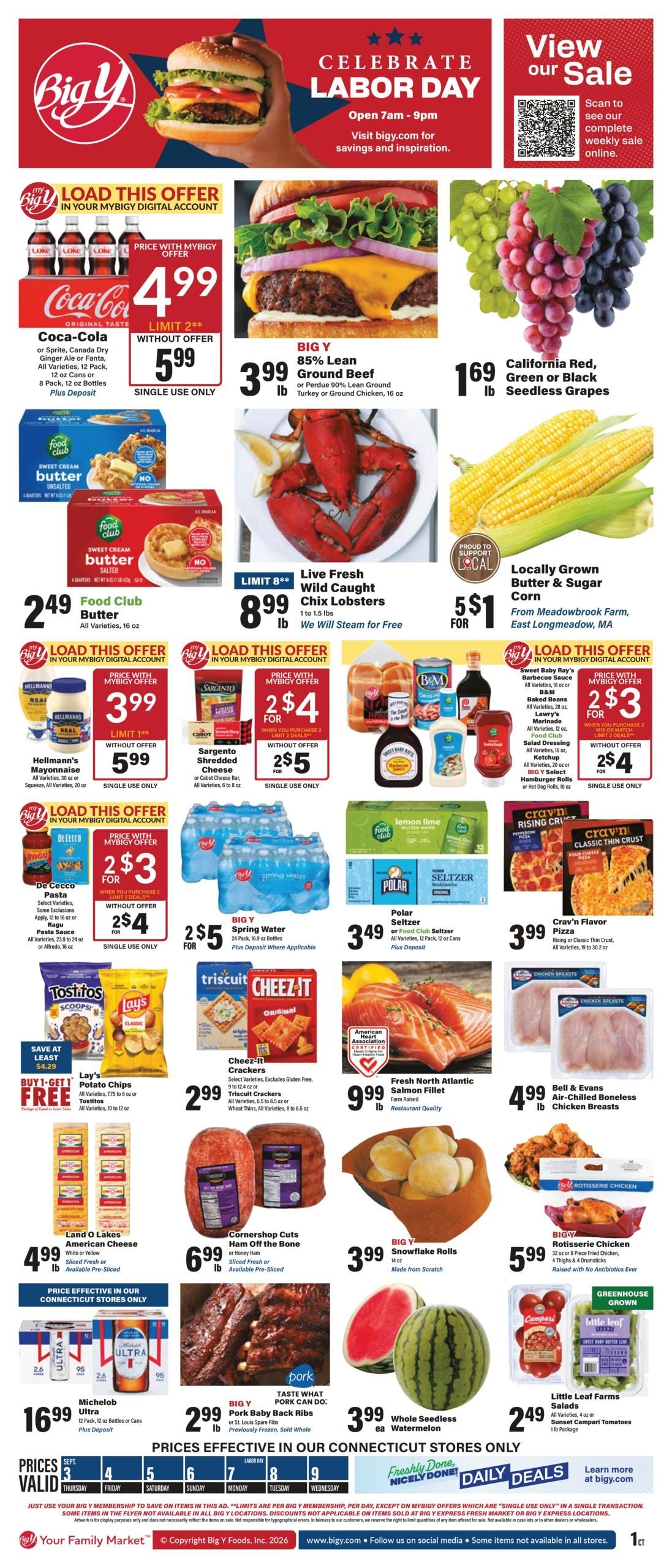 Big Y (Bridgeport Area, CT) Weekly Ad September 3 - 9, 2026