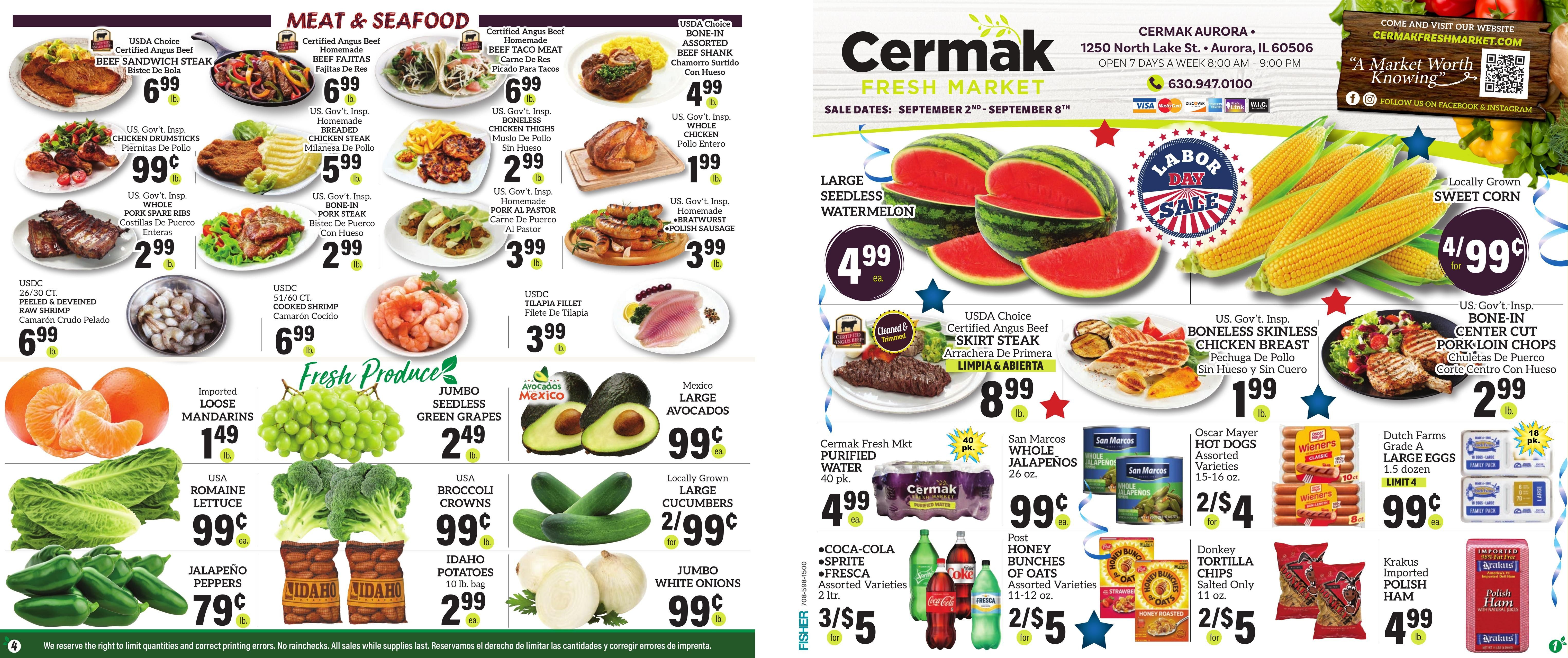 Cermak Fresh Market (Aurora Area, IL) Weekly Ad September 2 - 8, 2026