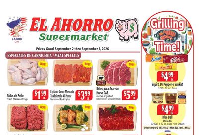 El Ahorro Supermarket (Alvin Area, TX) Weekly Ad September 2 - 8, 2026