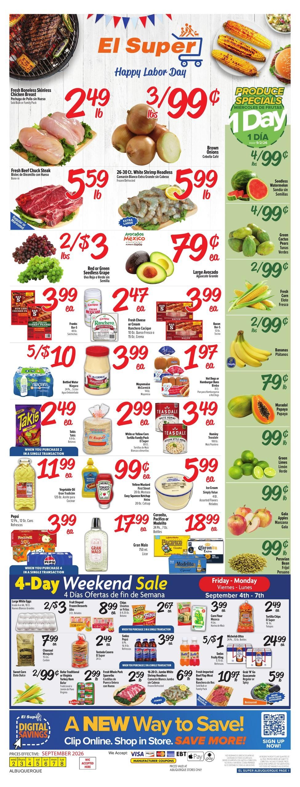 El Super (Albuquerque-Rio Rancho Area, NM) Weekly Ad September 2 - 8, 2026