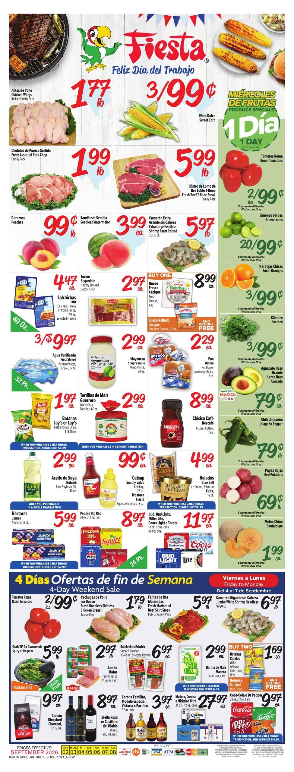 Fiesta Mart (Austin Area, TX) Weekly Ad September 2 - 8, 2026