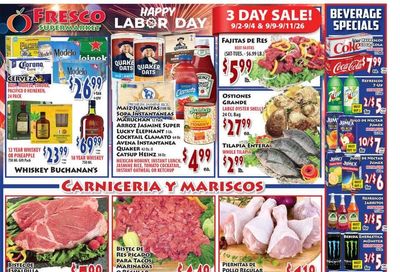 Fresco Supermarket Weekly Ad September 2 - 15, 2026