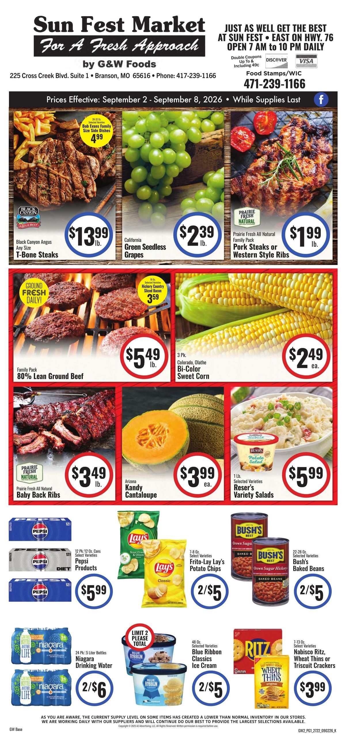 G&W Foods Weekly Ad August 26 - September 8, 2026