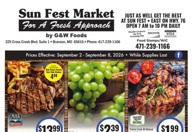 G&W Foods Weekly Ad August 26 - September 8, 2026