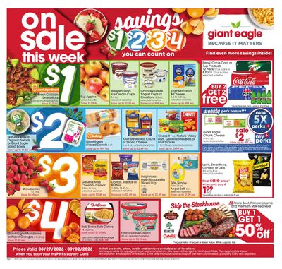 Giant Eagle (Canal Fulton Area, OH) Weekly Ad August 27 - September 2, 2026