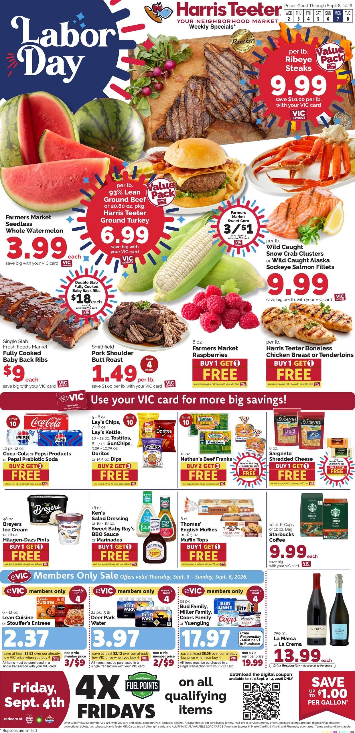 Harris Teeter (Charleston-North Charleston Area, SC) Weekly Ad September 2 - 8, 2026