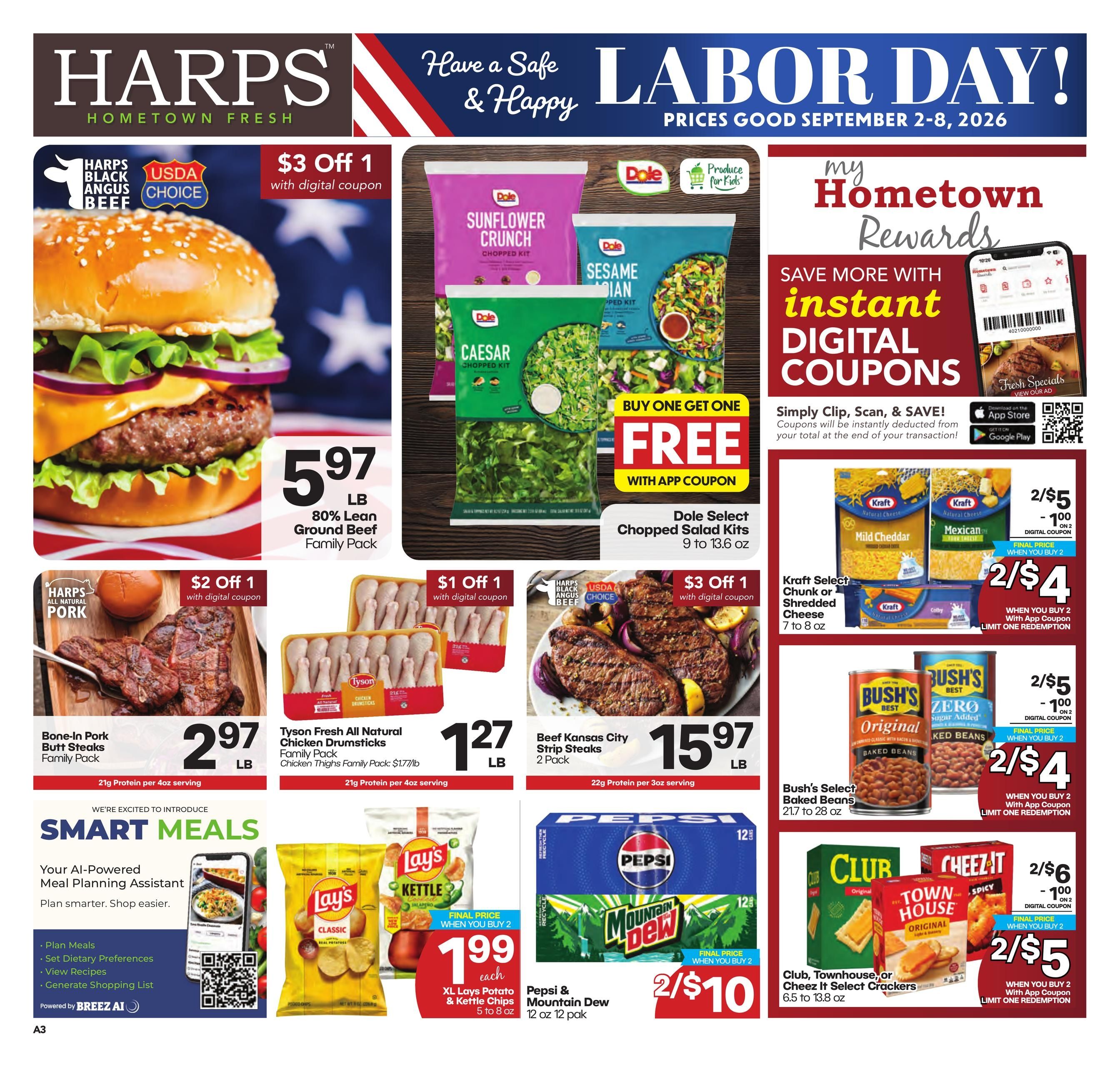 Harps Foods (Glenwood Area, AR) Weekly Ad September 2 - 8, 2026