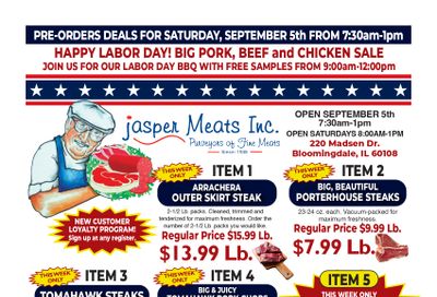Jasper Meats Weekly Ad September 5 - 5, 2026