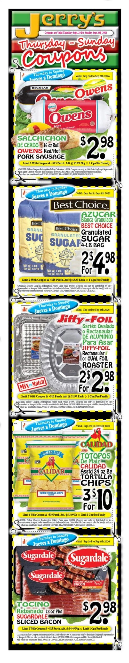 Jerry's Supermarkets Weekly Ad September 2 - 8, 2026